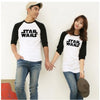 Star Wars Logo Print T Shirt Women Full Sleeves Printed Clothes Womens Black White Raglan Long Sleeve