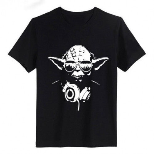 Master Funny Tee Techno Headphones Fashion Star Wars Men t-shirt