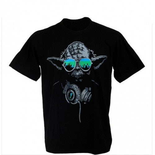 Jedi Master Headphones Green Glasses Man  T-shirt